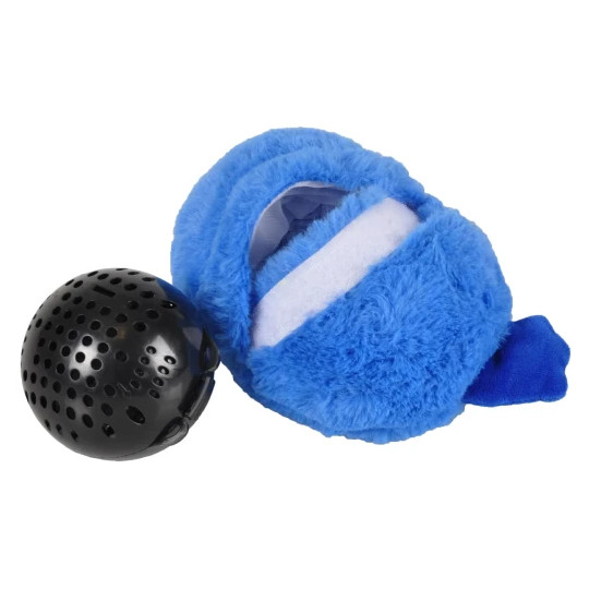 Hoppande plyschboll med ljud - Blå