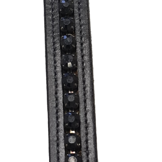 Pannband Pfiff med svarta dekorstenar - svart Full