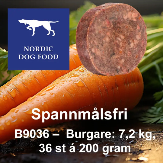 B9036 Nordic Spannmålsfri Burgare  7,2kg 36st a 200g