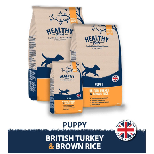 British turkey & brown rice puppy-healthy Paws