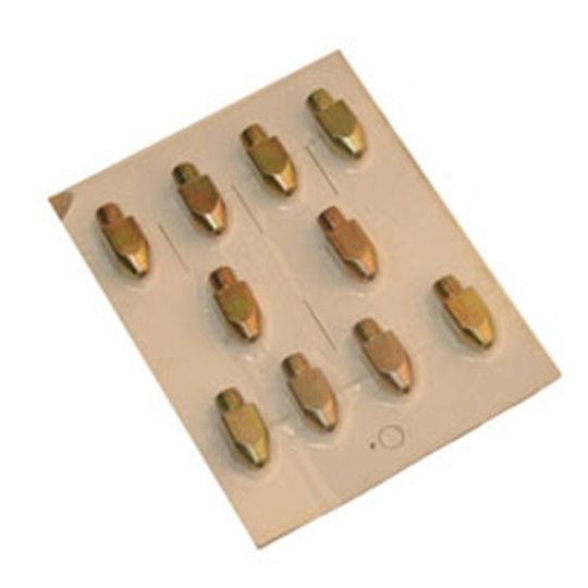Gräsbrodd guldfärgad 20mm 3/8 10-pack