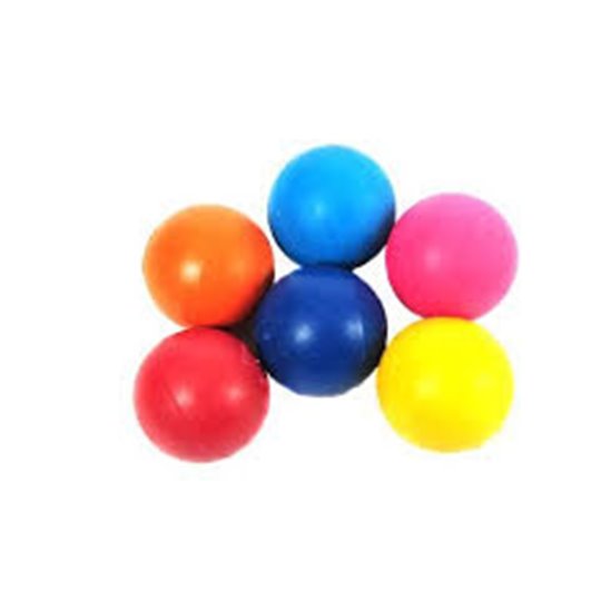 Hård gummiboll i mixade färger 6cm