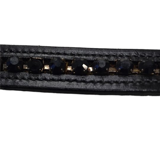 Pannband Pfiff med svarta dekorstenar - svart Full