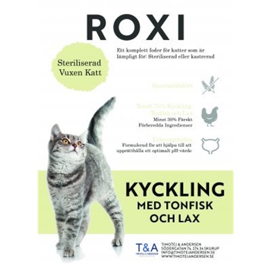 ROXI - Kyckling, tonfisk och lax för steriliserade katter