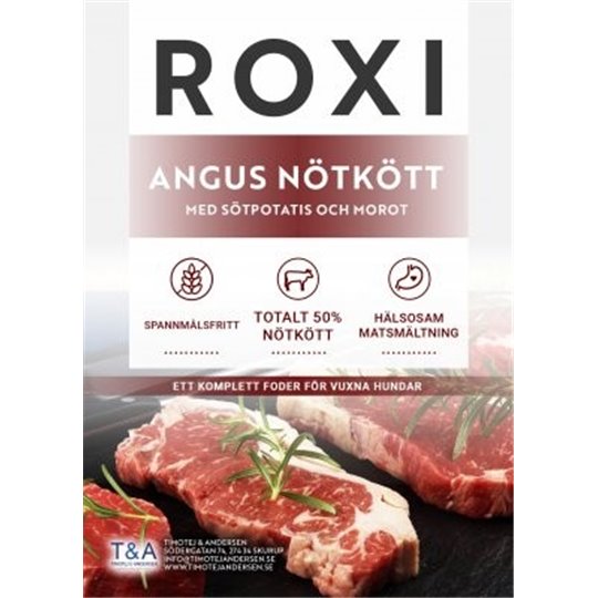 ROXI - Angusnötkött, sötpotatis och morot -Vuxenfoder