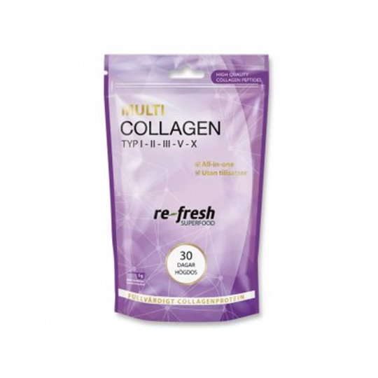 Multi Collagen, Re-fresh Superfood. 30 dagar högdos 150g