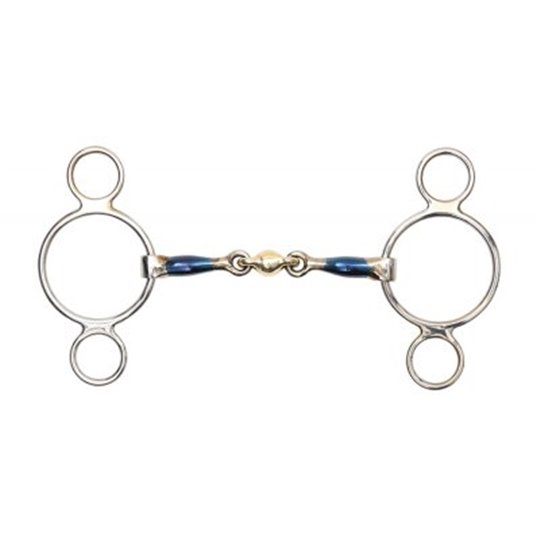 Blue Sweet Iron Two Ring Gag With Loz