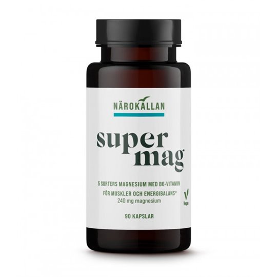 Super Mag, 5 sorters Magnesium 90 kapslar Närokällan 